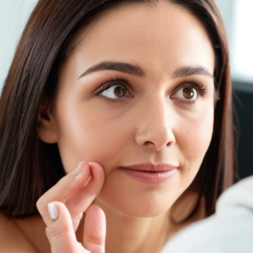 **

Prompt: A close-up shot of a cosmetologist actively listening to a client in a brightly lit beauty salon. The cosmetologist is maintaining eye contact and nodding attentively. Soft, warm lighting emphasizes the empathetic expression on the cosmetologist's face. The client is speaking, gesturing slightly with her hands. Focus on capturing the feeling of trust and understanding between them. Include high-end skincare products subtly in the background.

**