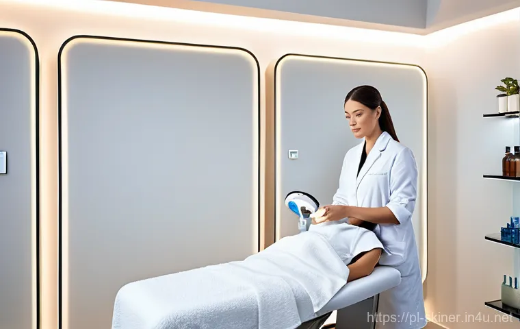 피부관리사로 유명 브랜드에서 일하기 - **Prompt 1: Elite Skincare Expert in a High-Tech Clinic**
    "A professional, elegant female cosmet...