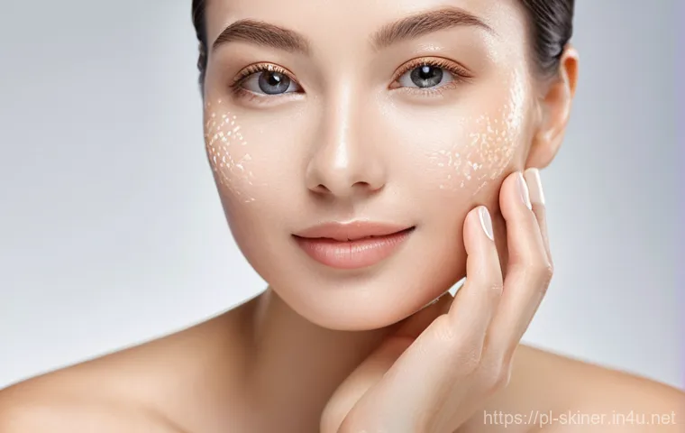 피부관리 관련 최신 기술 및 혁신 소개 - **Prompt:** "A serene woman in her late 20s to early 30s is relaxing in a cozy, modern bedroom setti...