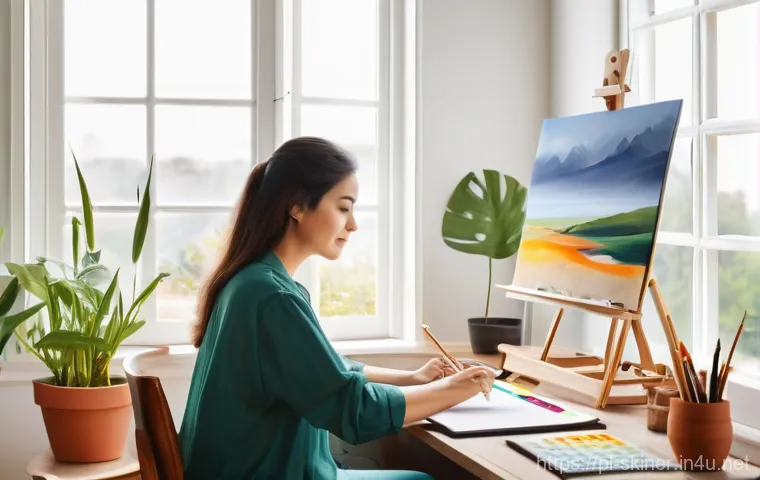 피부관리사의 워라밸 유지 전략 - A diverse group of 5-7 cosmetologists, ranging in age from late 20s to early 50s, professionally and...