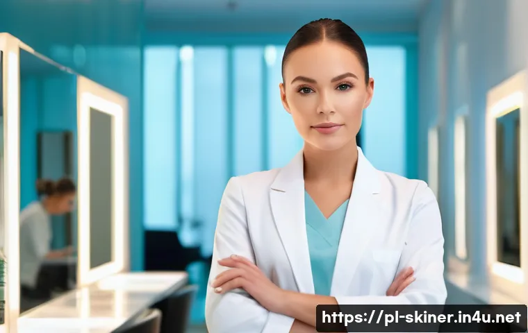 피부관리사의 비즈니스 목표 설정 방법 - **Prompt:** A confident female cosmetologist stands in a modern, brightly lit beauty salon, looking ...