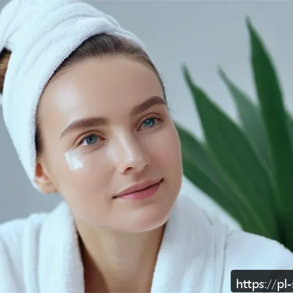 피부관리사의 고객 맞춤 관리 전략 - A close-up portrait of a woman with dry skin, sitting in a bright, modern skincare clinic. Her face ...