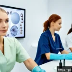 Home 19 피부관리사 자격증 취득 방법 - A professional cosmetology training classroom in Poland, featuring a diverse group of adult students...
